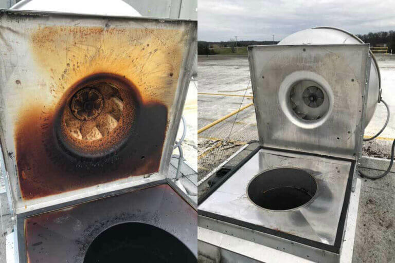 Des Moines Restaurant Hood Cleaning Before & After